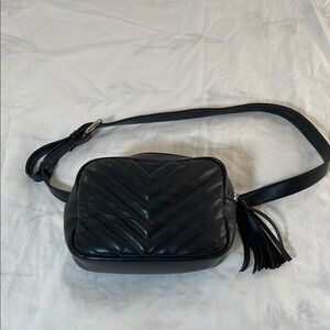 Black Quilted Waist/Belt Bag
